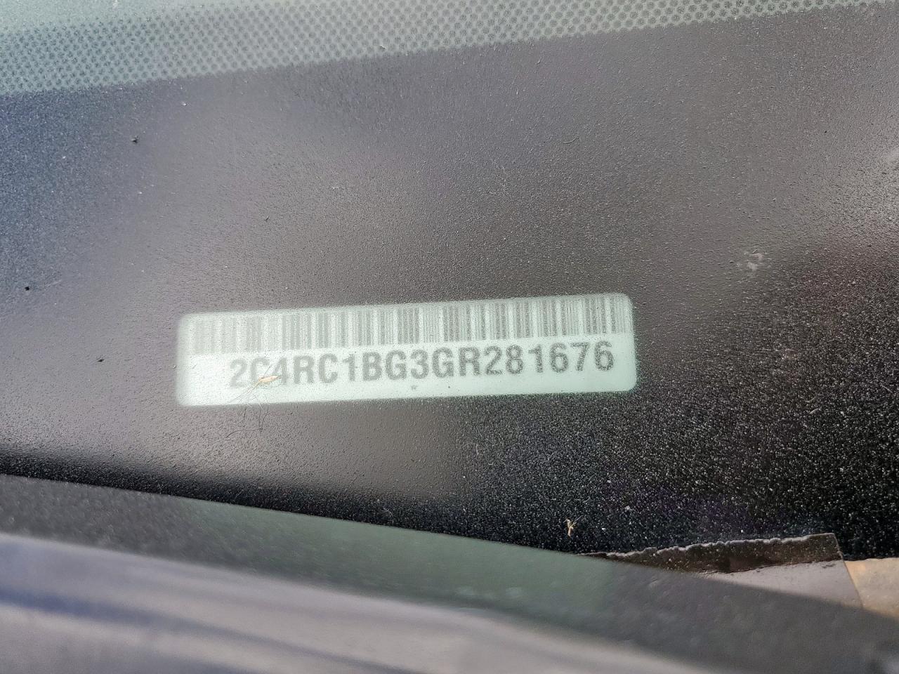 2016 Chrysler Town & Country Touring VIN: 2C4RC1BG3GR281676 Lot: 62689085