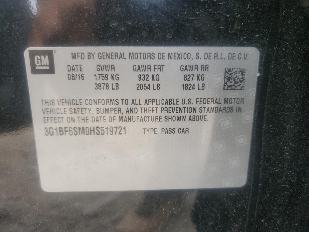 2017 Chevrolet Cruze Premier VIN: 3G1BF6SM0HS519721 Lot: 62842265