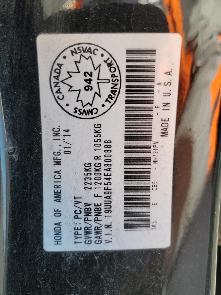 2014 Acura Tl Tech VIN: 19UUA9F54EA800888 Lot: 62734045
