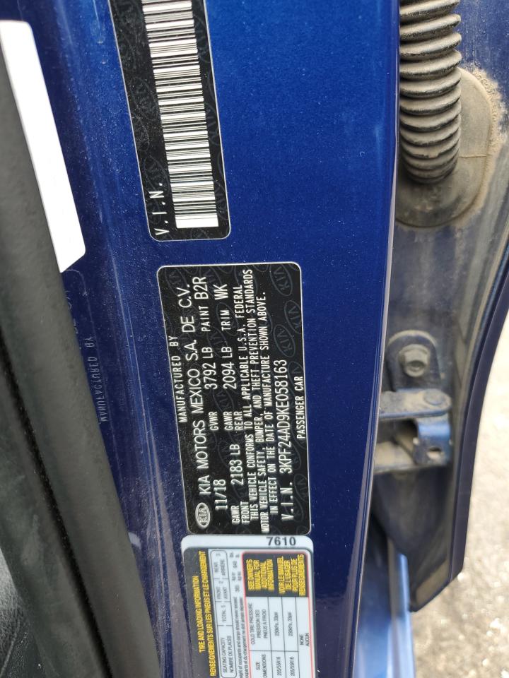 2019 Kia Forte Fe VIN: 3KPF24AD9KE058163 Lot: 62459105