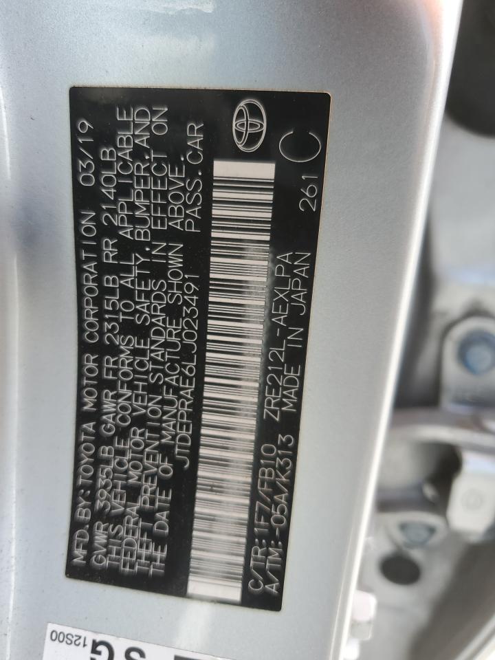 2020 Toyota Corolla Le VIN: JTDEPRAE6LJ023491 Lot: 62006035