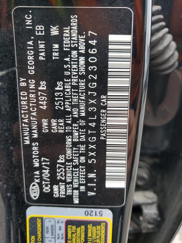2018 Kia Optima Lx VIN: 5XXGT4L3XJG230647 Lot: 59371205