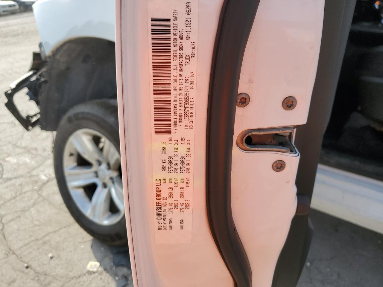 2013 Ram 1500 Sport VIN: 1C6RR7MT9DS525179 Lot: 60479475