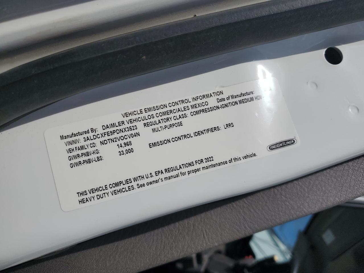 FREIGHTLINER ALL OTHER 2023 VIN 3ALDCXFE9PDNX3523 photo 13