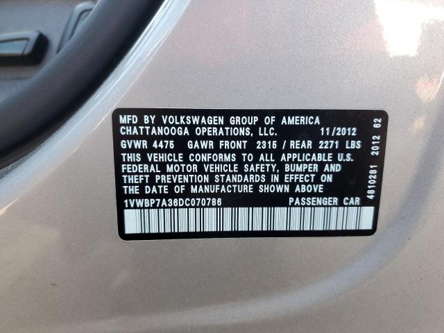 2013 VOLKSWAGEN PASSAT SE