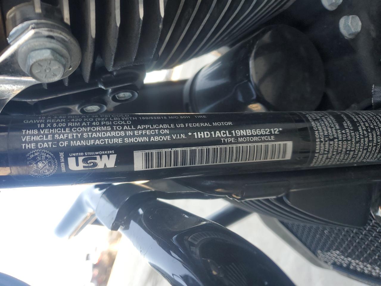 2022 Harley-Davidson Fltrxst VIN: 1HD1ACL19NB666212 Lot: 60633965