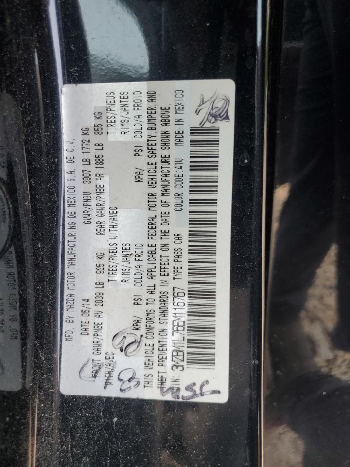 2014 Mazda 3 Touring VIN: 3MZBM1L76EM116767 Lot: 59121295