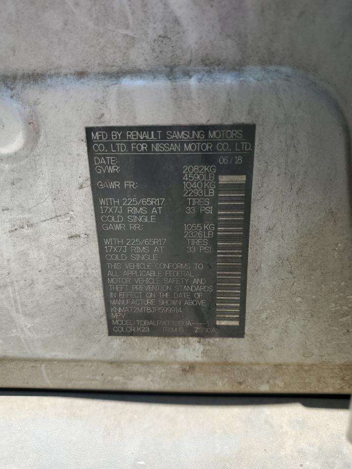 2018 Nissan Rogue S VIN: KNMAT2MT8JP599914 Lot: 62559705