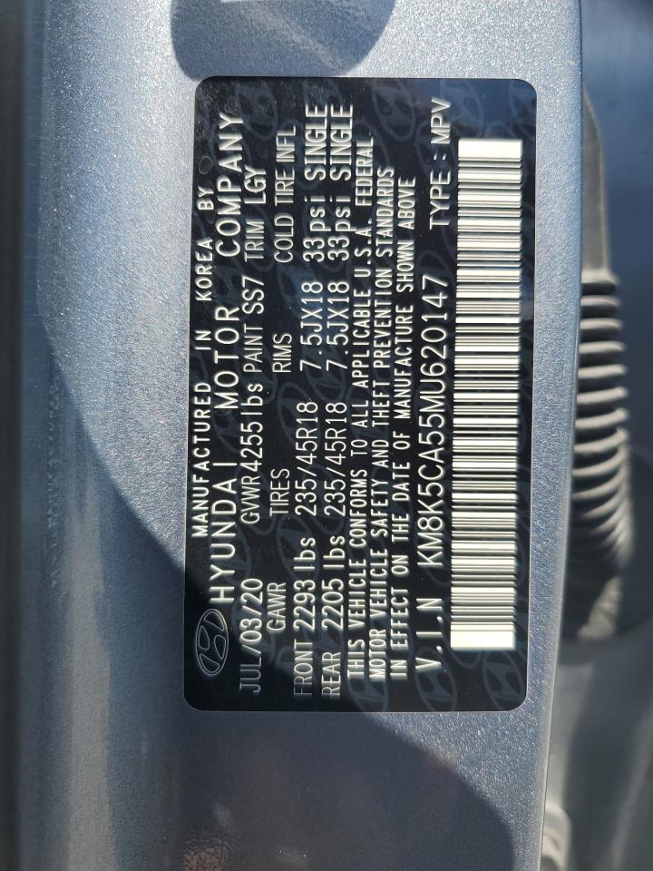 2021 Hyundai Kona Ultimate VIN: KM8K5CA55MU620147 Lot: 62003515