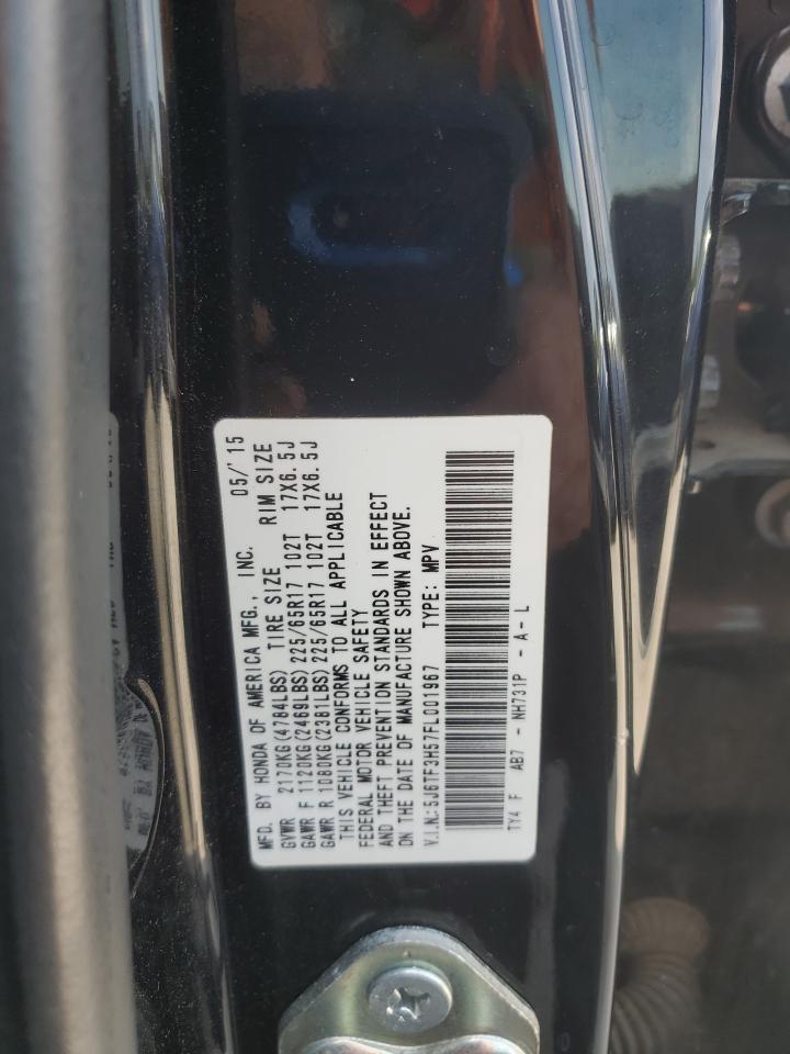 2015 Honda Crosstour Exl VIN: 5J6TF3H57FL001967 Lot: 62650865