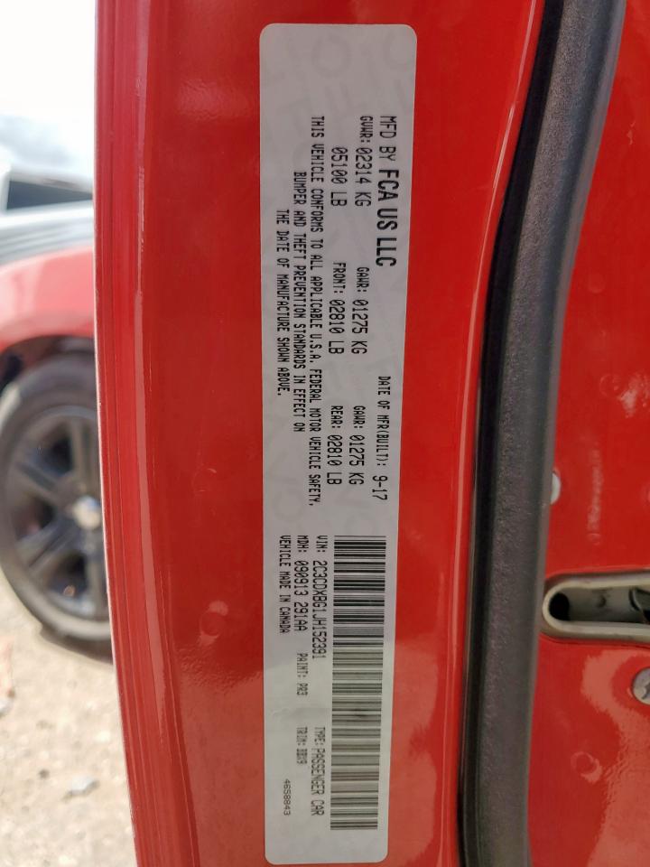 2018 Dodge Charger Sxt VIN: 2C3CDXBG1JH152391 Lot: 62886805
