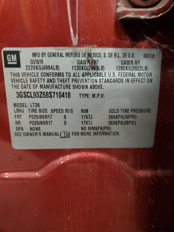 2008 Saturn Vue Hybrid VIN: 3GSCL93Z68S710418 Lot: 62559445