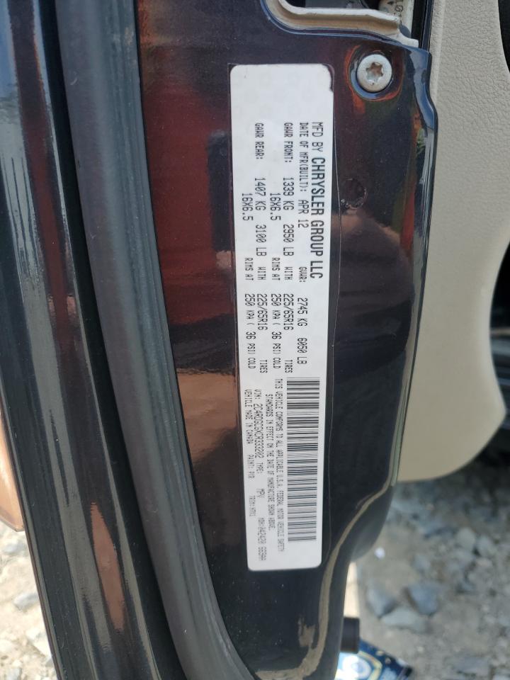 2013 Chrysler Town & Country Touring L VIN: 2C4RC1CG4DR595959 Lot: 63059515