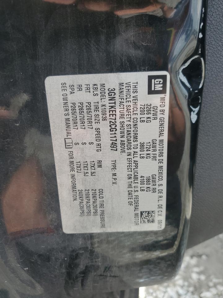 2012 Chevrolet Avalanche Ls VIN: 3GNTKEE72CG117497 Lot: 60795715