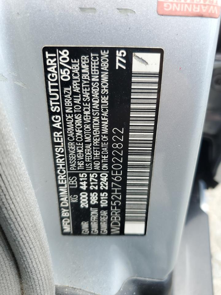 2006 Mercedes-Benz C 230 VIN: WDBRF52H76E022822 Lot: 62988615