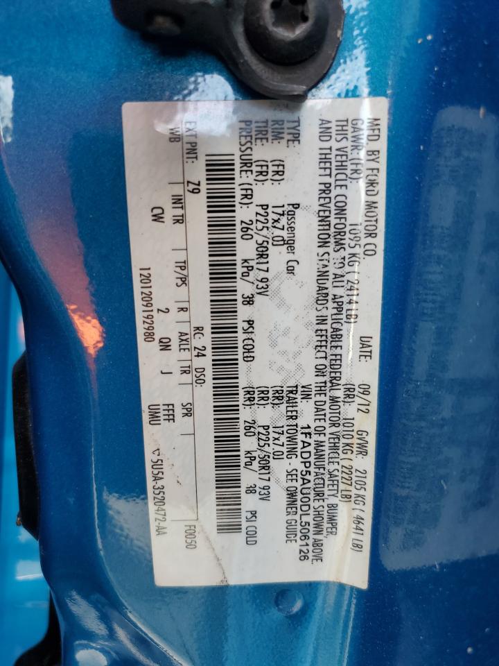 2013 Ford C-Max Se VIN: 1FADP5AU0DL506126 Lot: 60453715