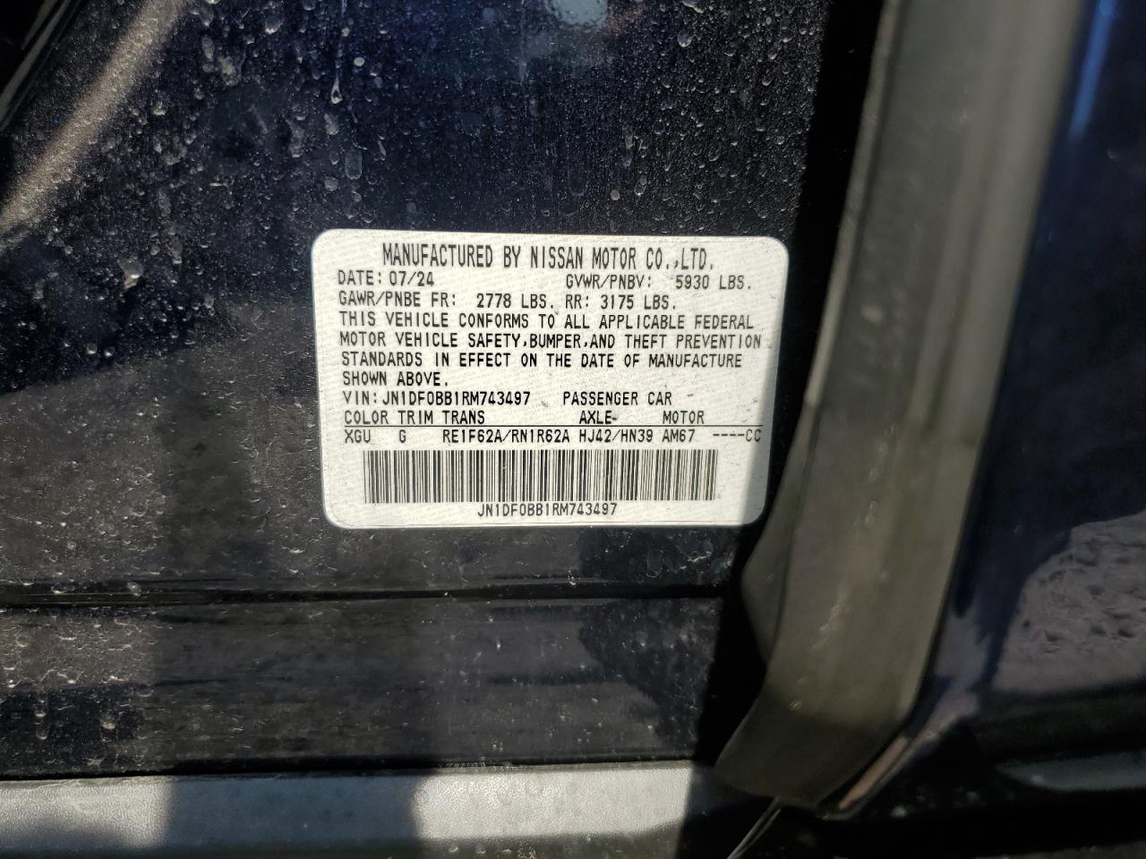 2024 Nissan Ariya Evolve+ VIN: JN1DF0BB1RM743497 Lot: 62551285
