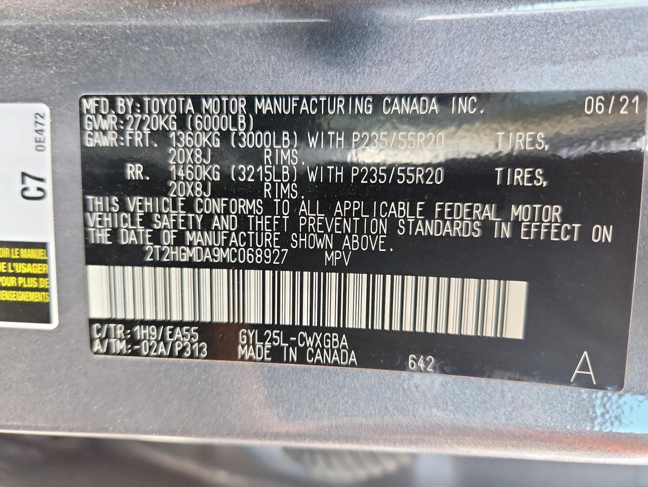 LEXUS RX450 2021 VIN 2T2HGMDA9MC068927 фото 13
