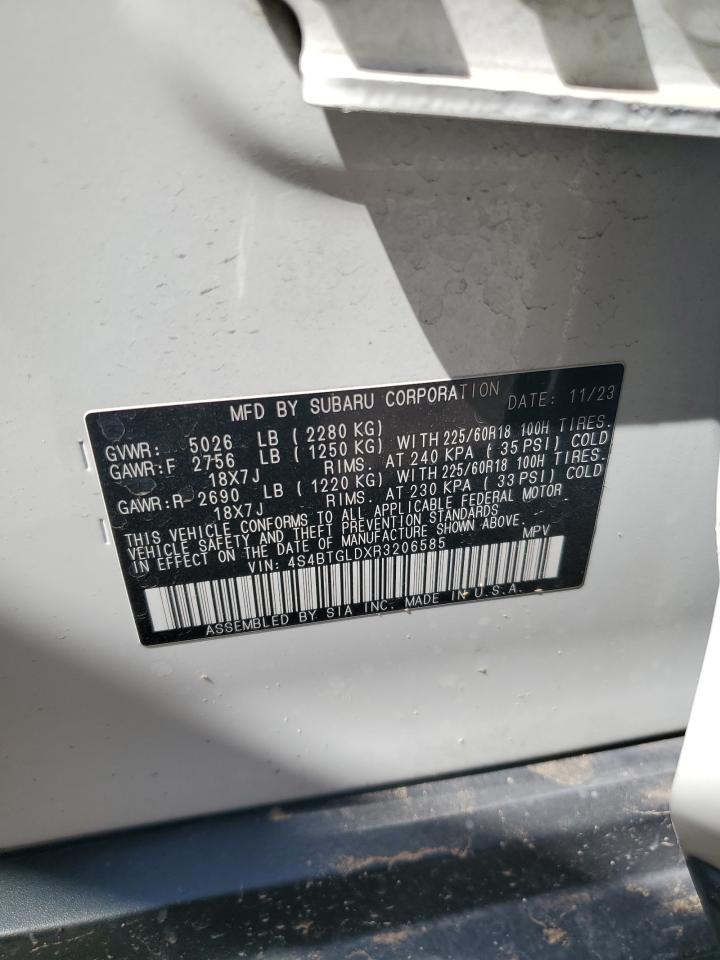 2024 Subaru Outback Onyx Edition Xt VIN: 4S4BTGLDXR3206585 Lot: 59556395