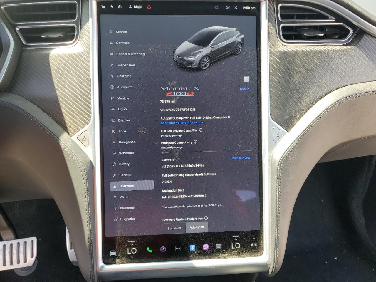 2018 Tesla Model X VIN: 5YJXCDE47JF081218 Lot: 61860705