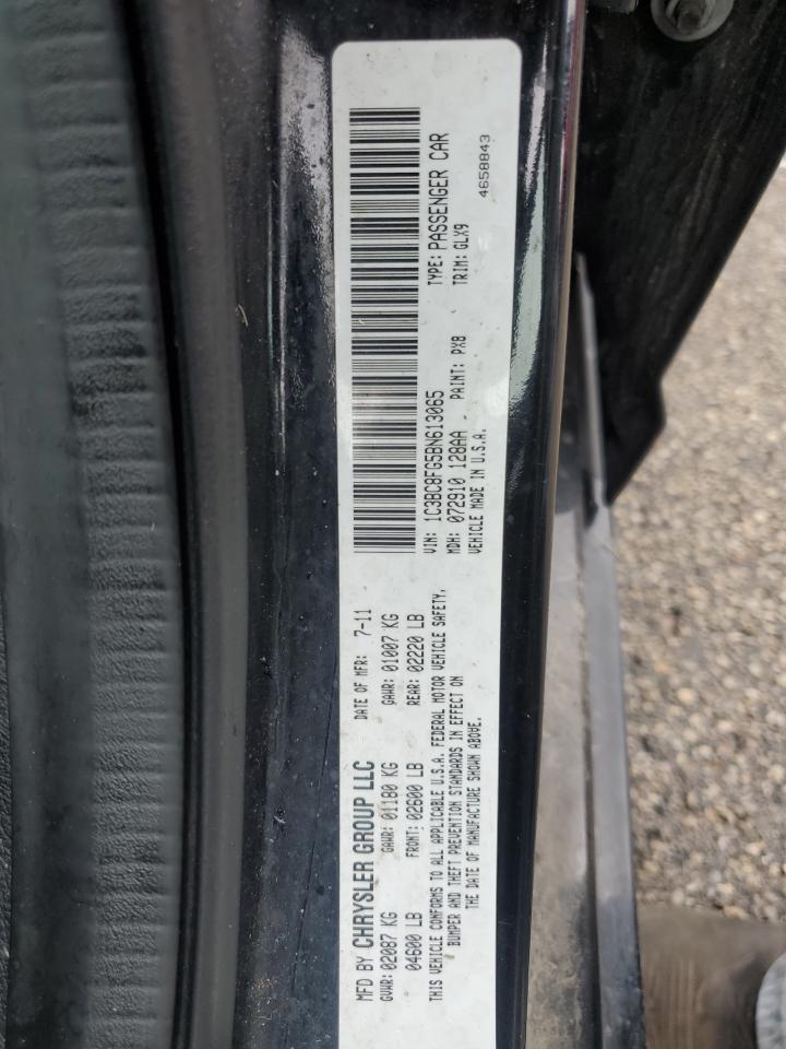 2011 Chrysler 200 S VIN: 1C3BC8FG5BN613065 Lot: 62345295