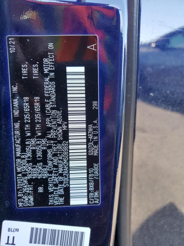 2021 Toyota Highlander L VIN: 5TDCZRAH2MS089892 Lot: 61083825
