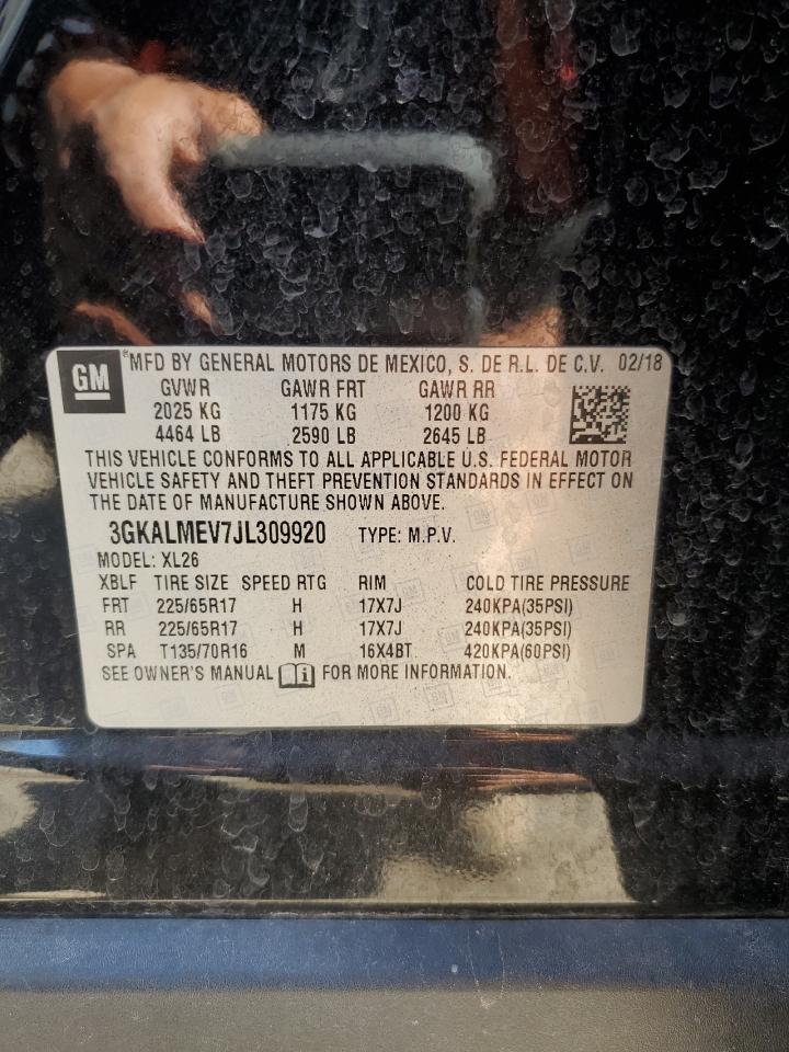 2018 GMC Terrain Sle VIN: 3GKALMEV7JL309920 Lot: 60894565