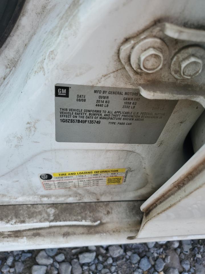 2009 Saturn Aura Xe VIN: 1G8ZS57B49F135749 Lot: 61088925