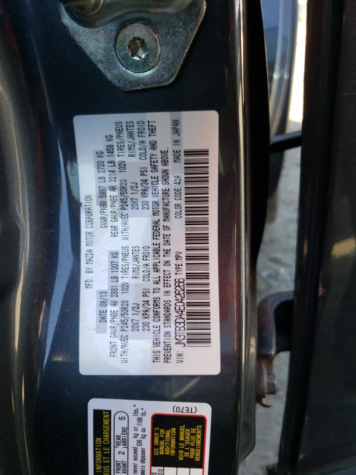 2014 Mazda Cx-9 Grand Touring VIN: JM3TB3DA4E0426266 Lot: 61184285