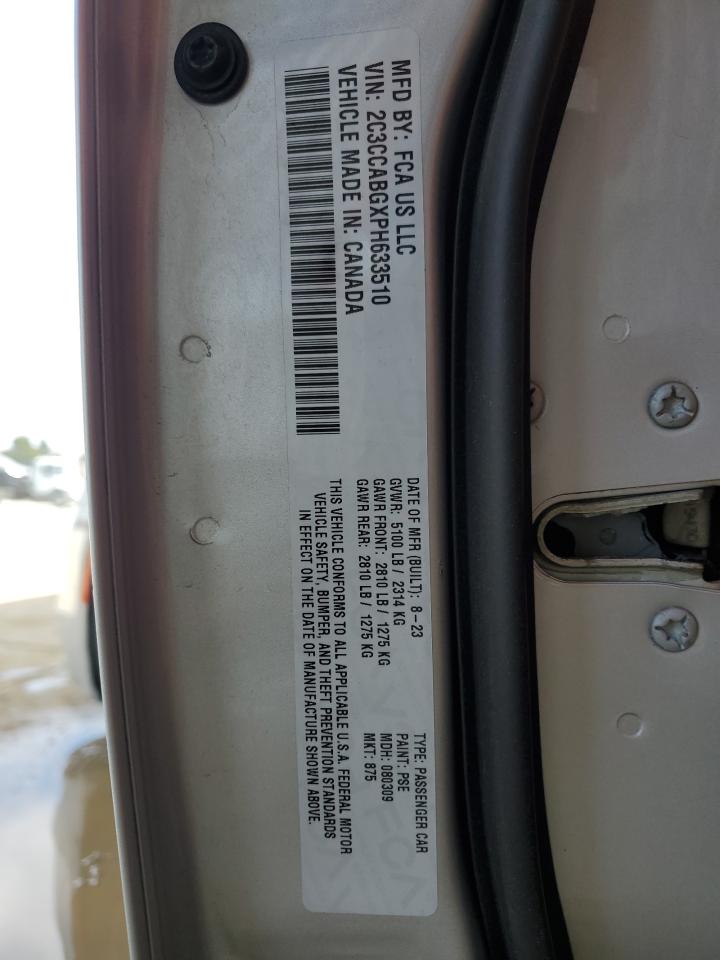 2023 Chrysler 300 S VIN: 2C3CCABGXPH633510 Lot: 62599365