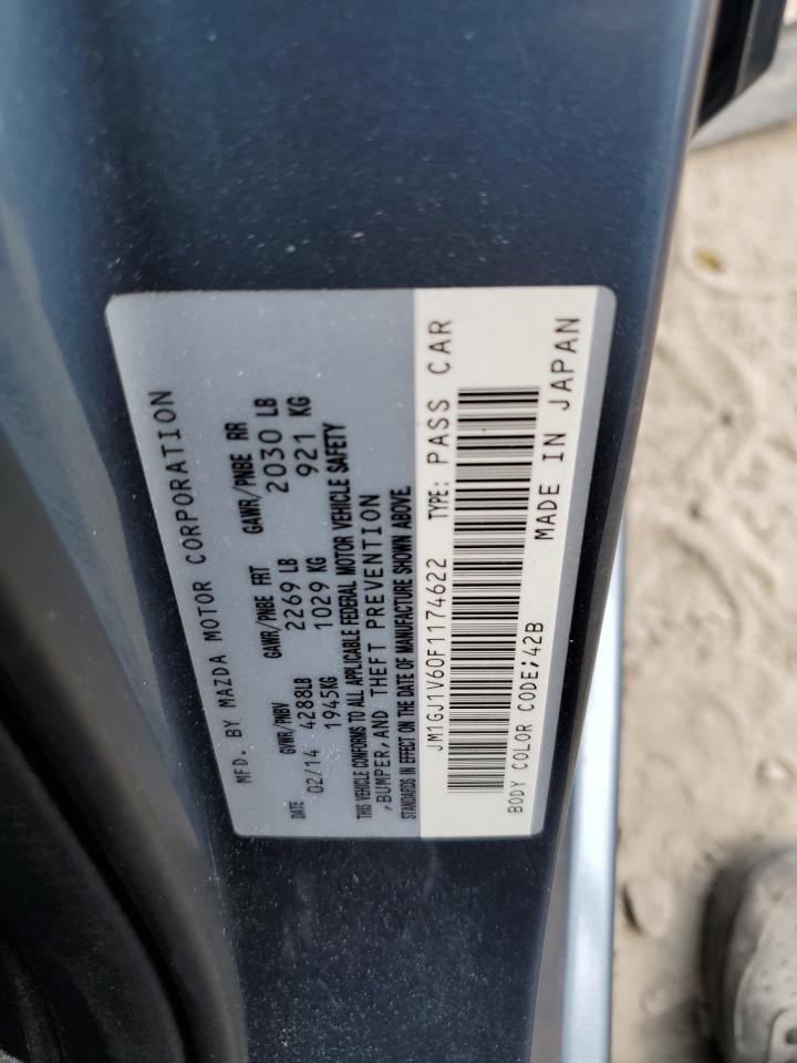 2015 Mazda 6 Touring VIN: JM1GJ1V60F1174622 Lot: 59160515