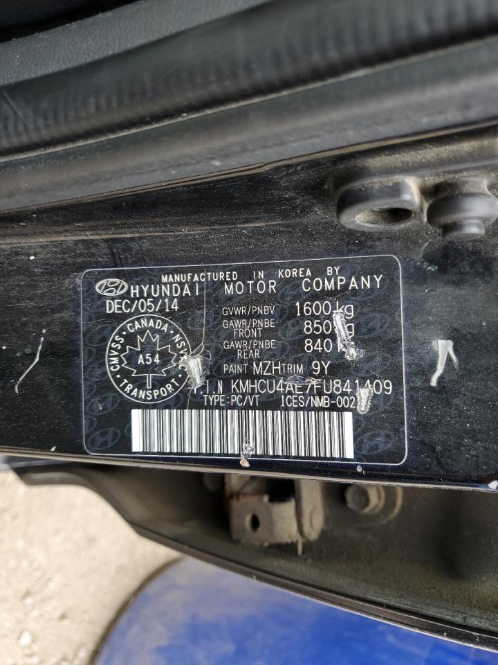 2015 Hyundai Accent Gls VIN: KMHCU4AE7FU841409 Lot: 62281755