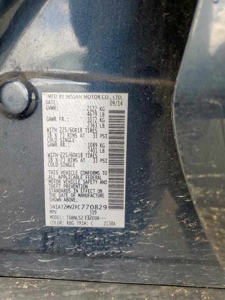 NISSAN ROGUE 2015 VIN 5N1AT2MV2FC770829 фото 13