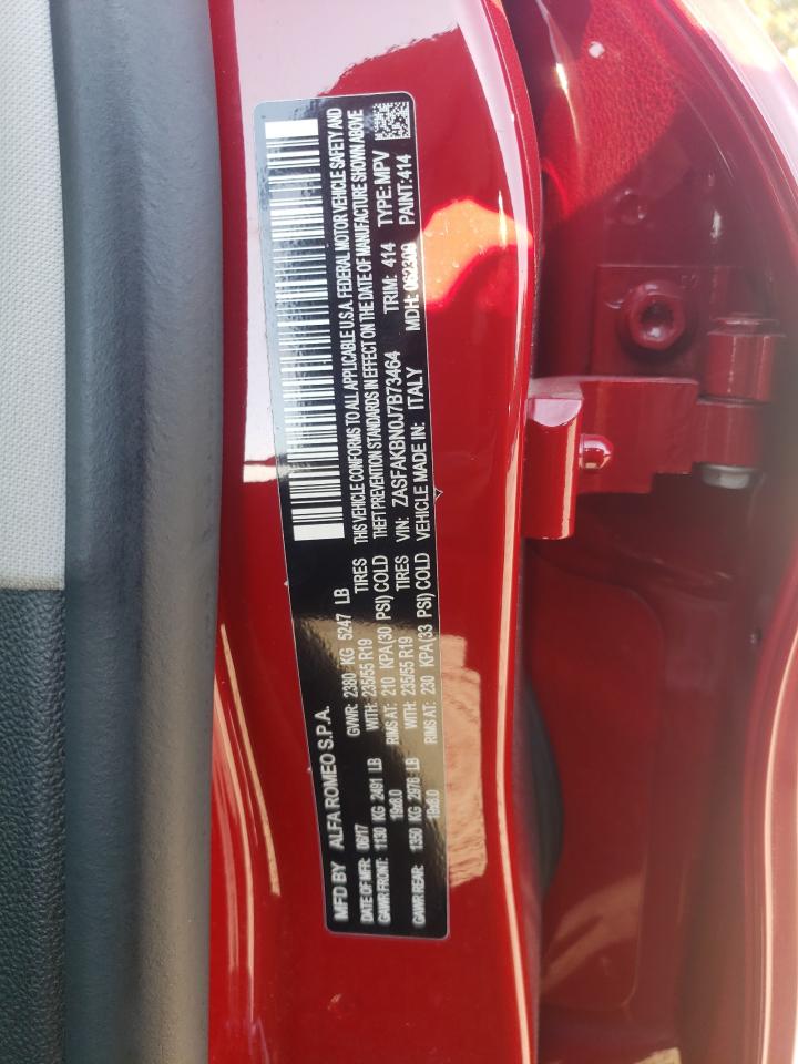 2018 Alfa Romeo Stelvio Ti VIN: ZASFAKBN0J7B73464 Lot: 62487225