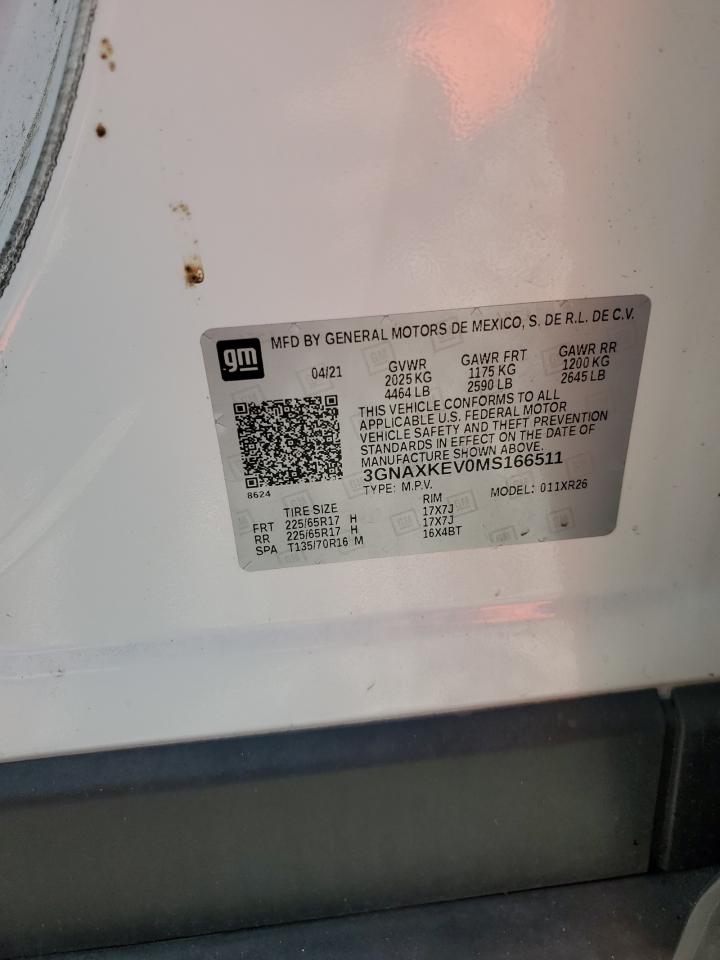CHEVROLET EQUINOX 2021 VIN 3GNAXKEV0MS166511 photo 14