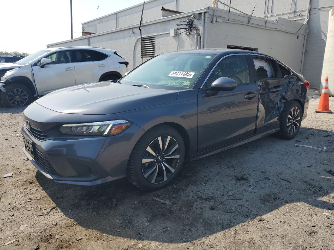 2022 Honda Civic Ex en Venta en Fredericksburg, VA - Side
