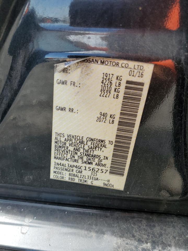 NISSAN ALTIMA 2016 VIN 1N4AL3AP4GC156257 фото 12