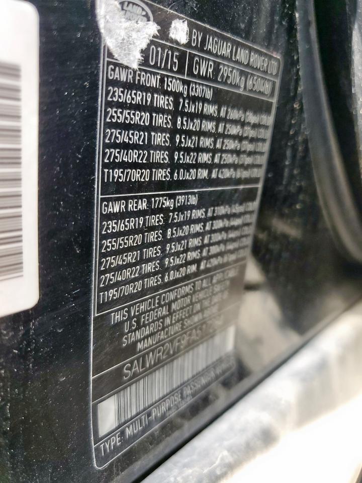 2015 Land Rover Range Rover Sport Hse VIN: SALWR2VF9FA517284 Lot: 59251015