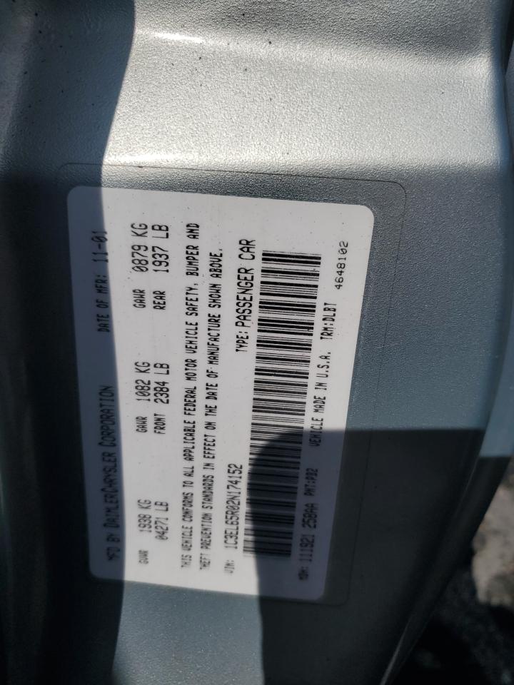 2002 Chrysler Sebring Limited VIN: 1C3EL65R02N174152 Lot: 62516645