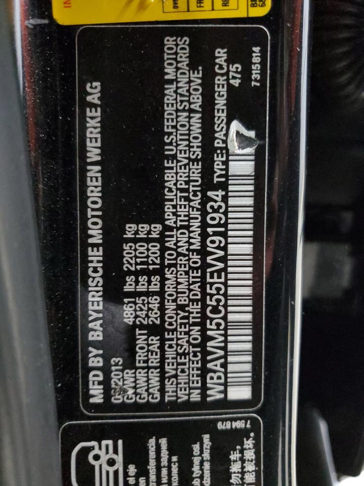 2014 BMW X1 xDrive35I VIN: WBAVM5C55EVV91934 Lot: 62276275