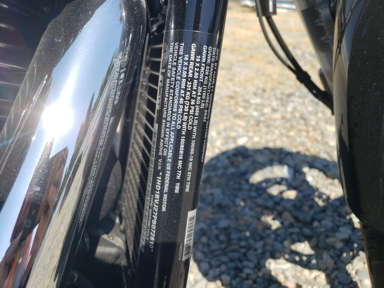 2023 Harley-Davidson Fxst VIN: 1HD1BVJ27PB072810 Lot: 62679435
