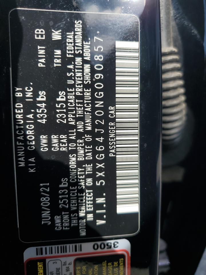 2022 Kia K5 Gt Line VIN: 5XXG64J20NG090857 Lot: 62239735