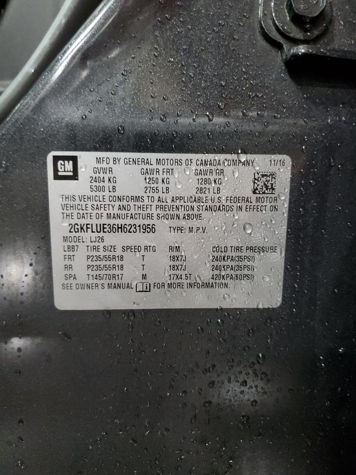 GMC TERRAIN 2017 VIN 2GKFLUE36H6231956 фото 14