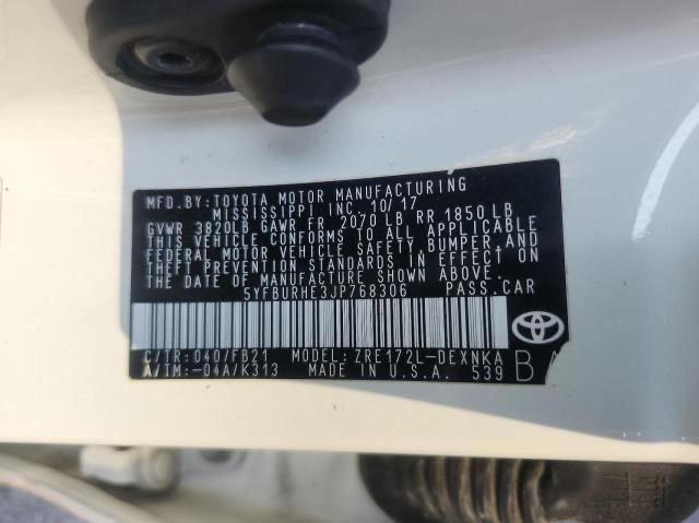 2018 TOYOTA COROLLA L  
