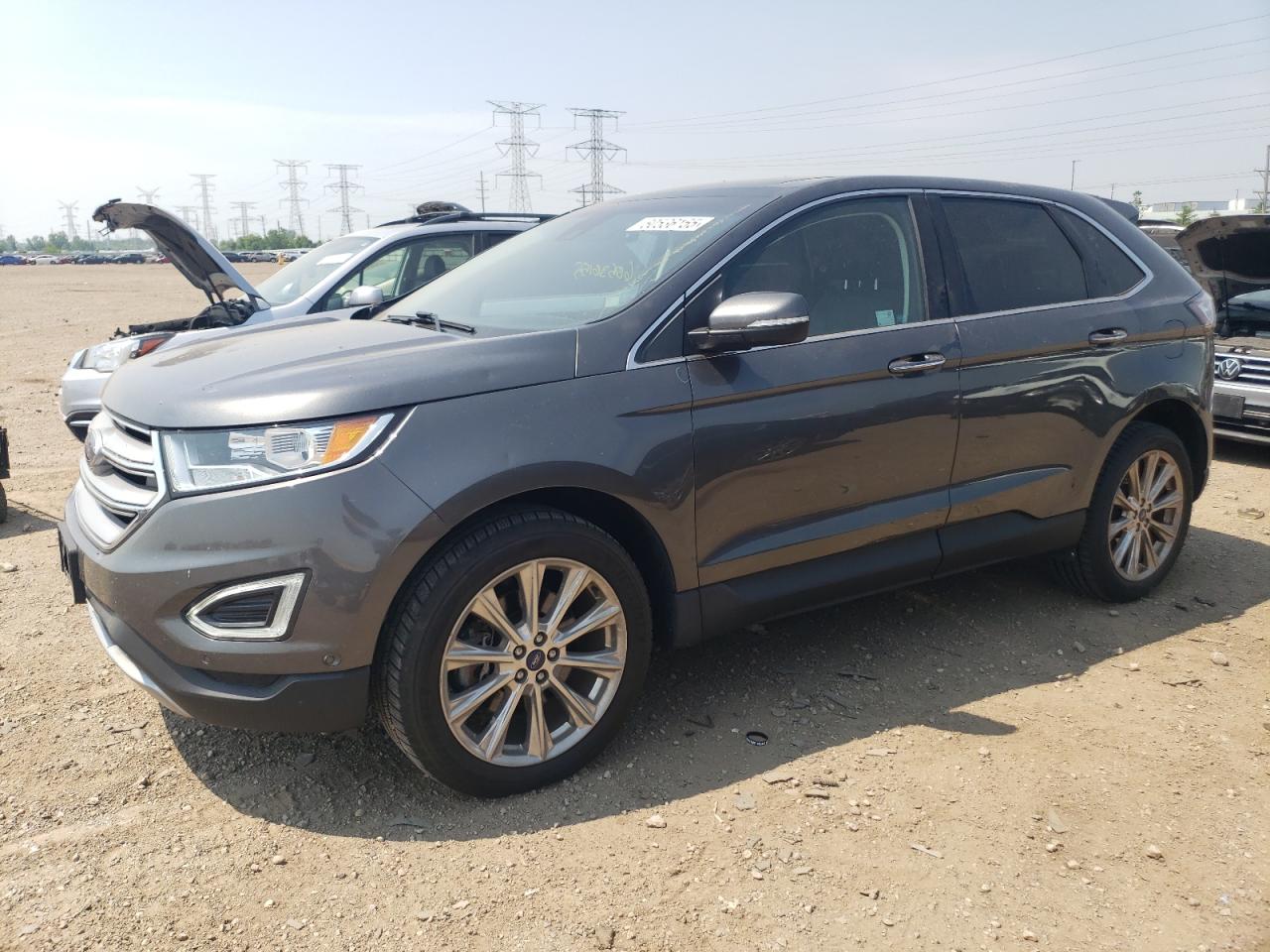 2017 Ford Edge Titanium იყიდება Elgin-ში, IL - Hail
