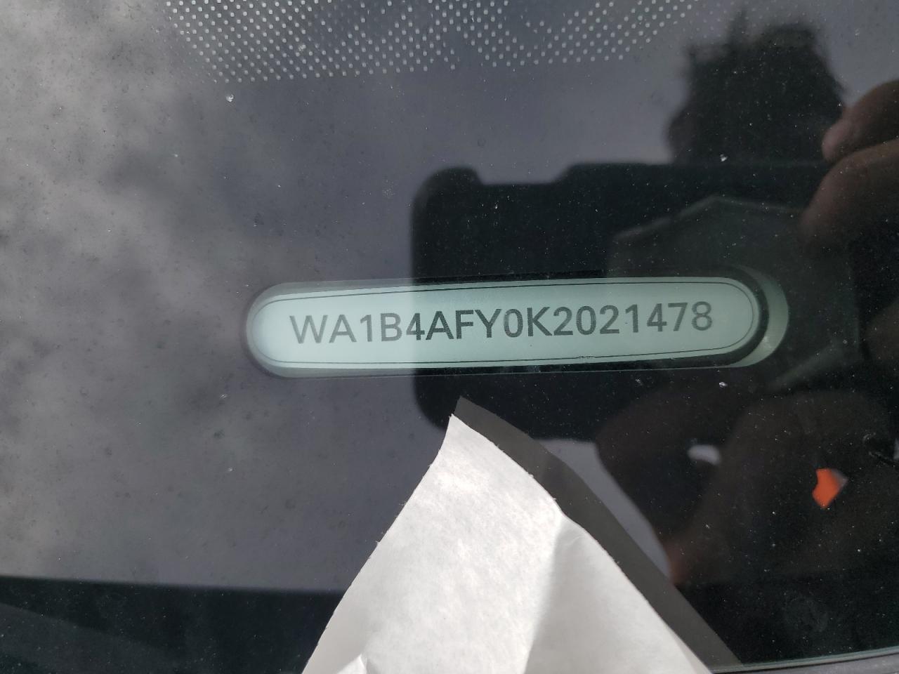 2019 Audi Sq5 Premium Plus VIN: WA1B4AFY0K2021478 Lot: 60957005