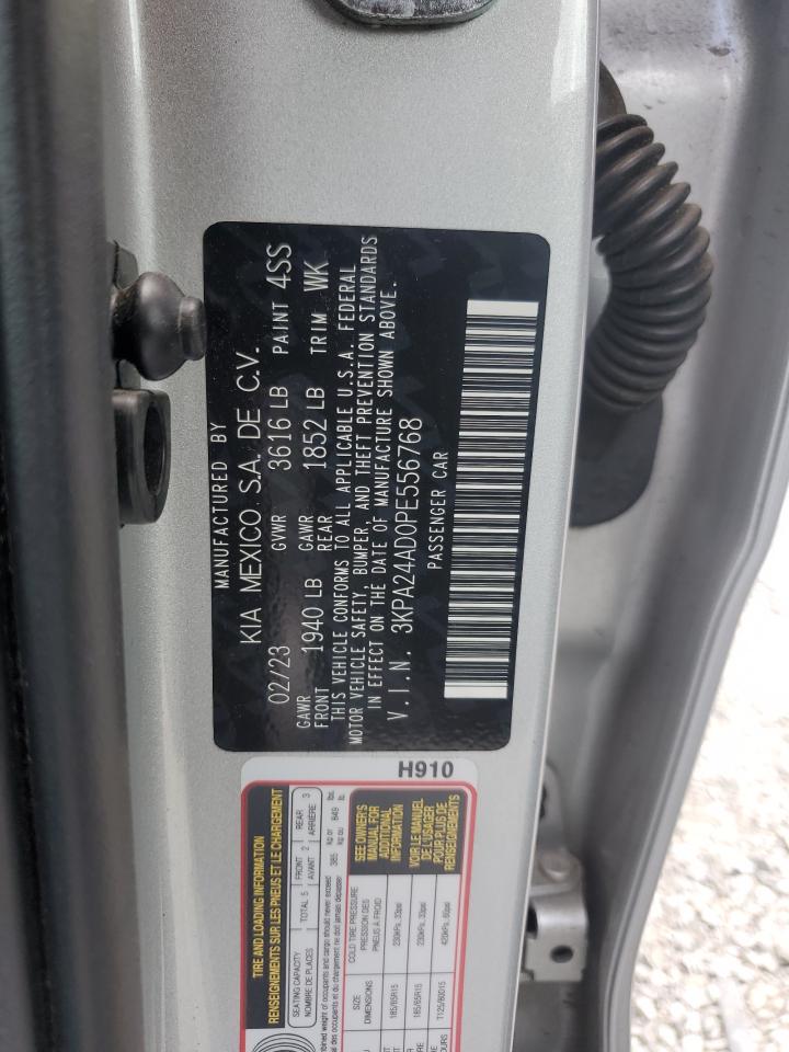 2023 Kia Rio Lx VIN: 3KPA24AD0PE556768 Lot: 55556195