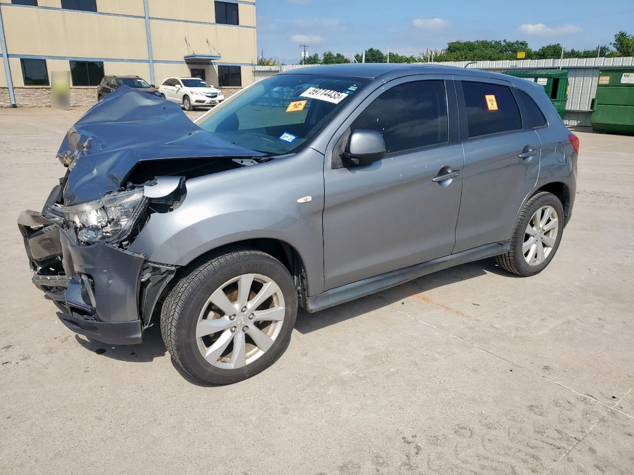 2014 Mitsubishi Outlander Sport Es للبيع في Wilmer، TX - Front End