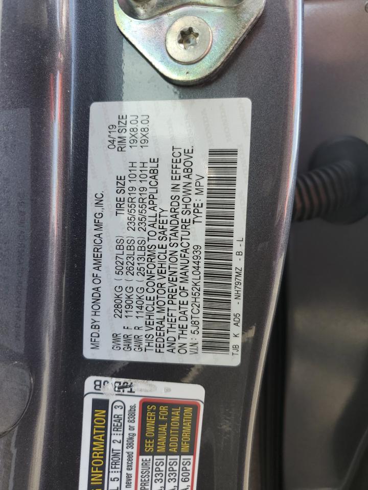2019 Acura Rdx Technology VIN: 5J8TC2H52KL044939 Lot: 62585685