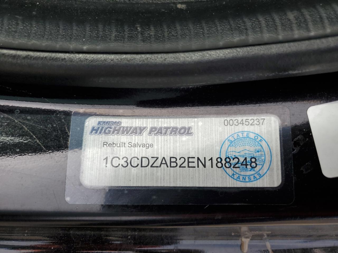 2014 Dodge Avenger Se VIN: 1C3CDZAB2EN188248 Lot: 62785975
